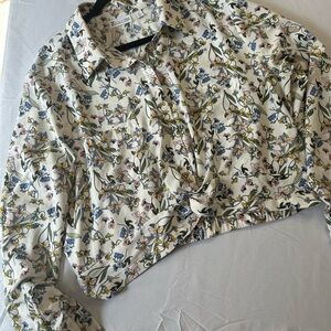 New York & Company Floral Casual Shirt - Multicolor